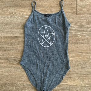 13 Pentagram grey leotard